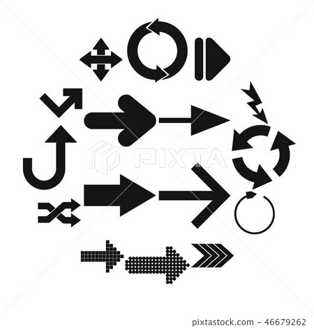 Arrow sign black simple icons Arrow sign black simple icons 46679262