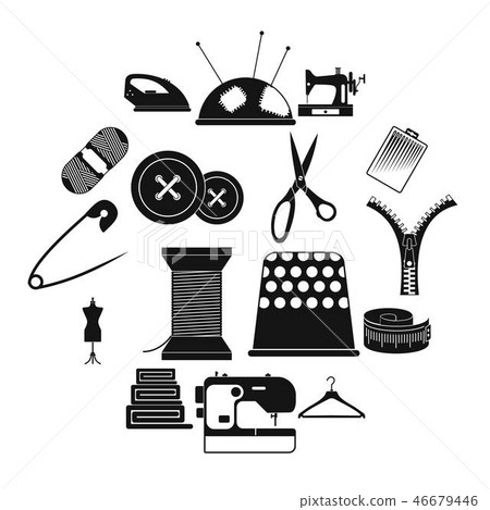 Sewing simple icon Sewing simple icon 46679446