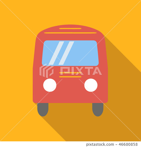 Bus colored flat icon - Stock Illustration [46680858] - PIXTA