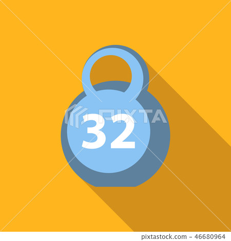 Kettlebell flat icon Kettlebell flat icon 46680964