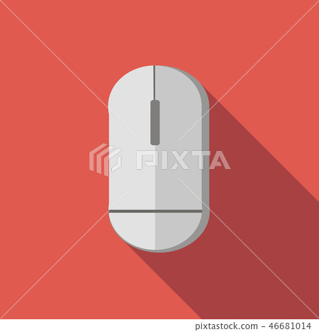 Computer mouse flat icon 46681014