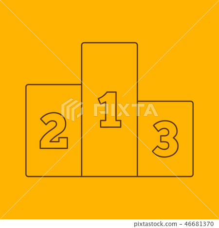 Pedestal line icon Pedestal line icon 46681370