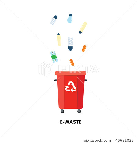 Vector waste bin, trash recycling and separation 46681823