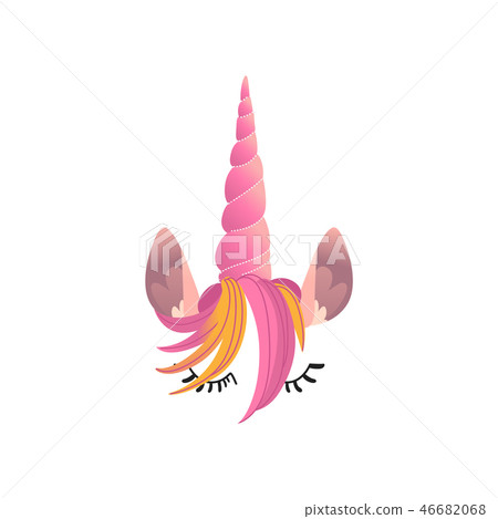 Vector unicorn mask photo booth props icon Vector unicorn mask photo booth props icon 46682068