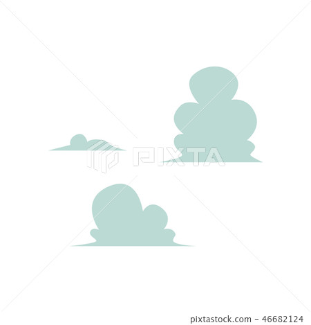 Vector abstract sky blue clouds icon set Vector abstract sky blue clouds icon set 46682124