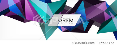 3d card on light backdrop. Abstract triangle pattern. Futuristic geometric background. 46682572
