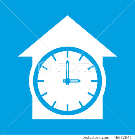 Clock white icon Clock white icon 46682645