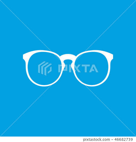 Eyeglasses white icon 46682739