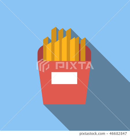 French fries flat icon 46682847