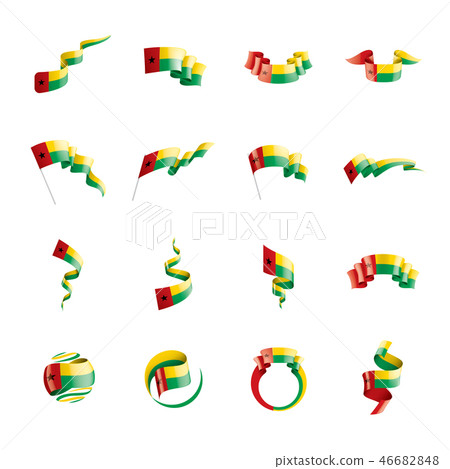 Guinea Bissau flag, vector illustration on a white background Guinea Bissau flag, vector illustration on a white background 46682848