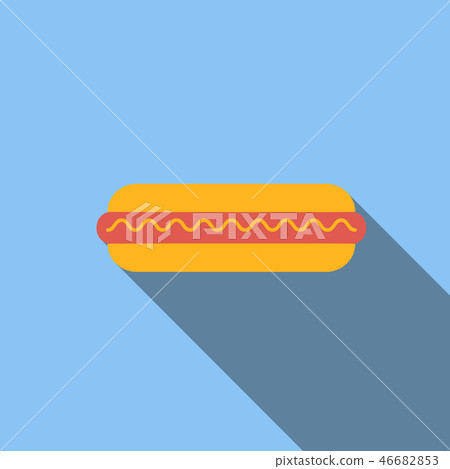 Hot dog flat icon 46682853