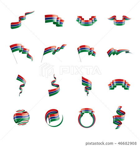 Gambia flag, vector illustration on a white background 46682908
