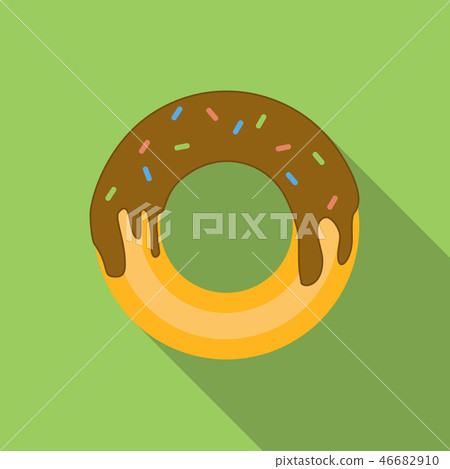 Donut flat icon 46682910