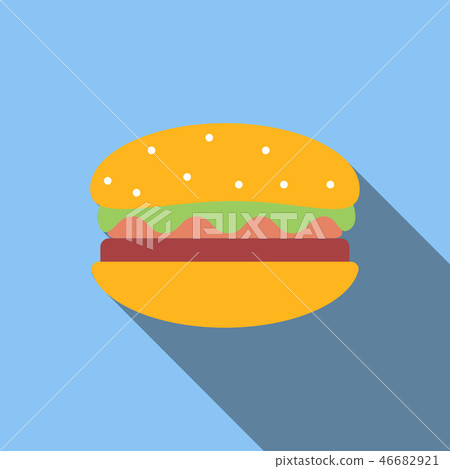 Hamburger flat icon Hamburger flat icon 46682921