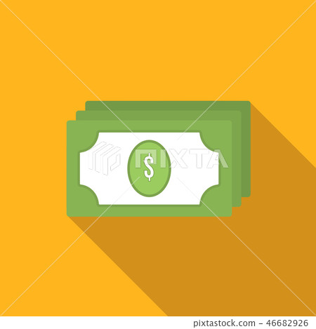 Bundle of money flat icon Bundle of money flat icon 46682926