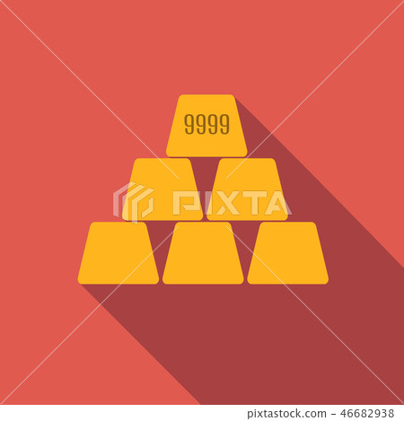 Golden flat icon Golden flat icon 46682938