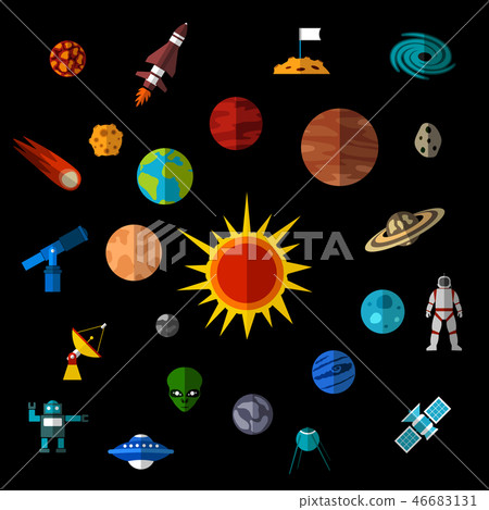 Space icons set Space icons set 46683131