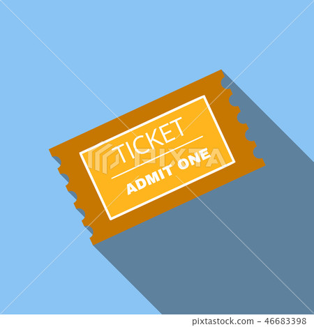 Ticket flat icon Ticket flat icon 46683398
