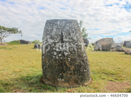 Plant of jar make by big stone and history of Laos Plant of jar make by big stone and history of Laos 46684700