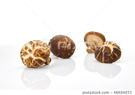 Shiitake mushroom on the White background 46684853