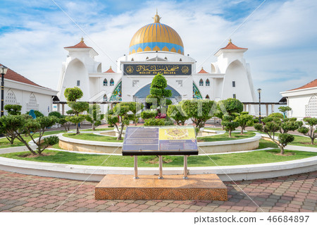 馬六甲馬來西亞，海峽清真寺，海上的馬六甲清真寺 46684897