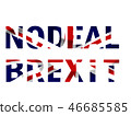 No Deal Brexit text in Union Jack colours 46685585