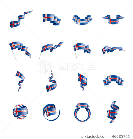 Iceland flag, vector illustration on a white background 46685765