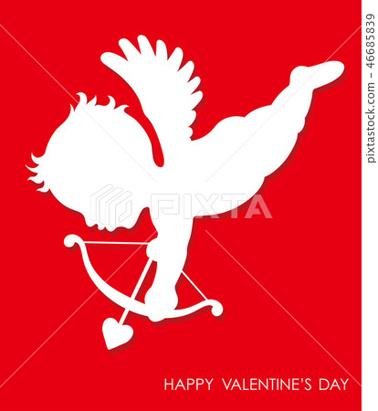 3D relief cupid icon 46685839