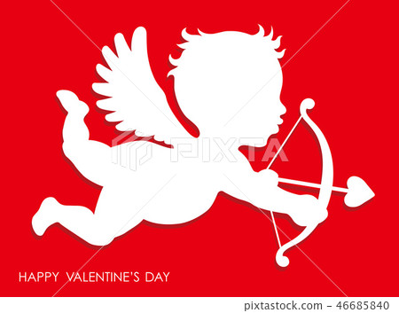 3D relief cupid icon 46685840