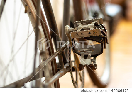 Pedal of vintage bicycle Pedal of vintage bicycle 46686375