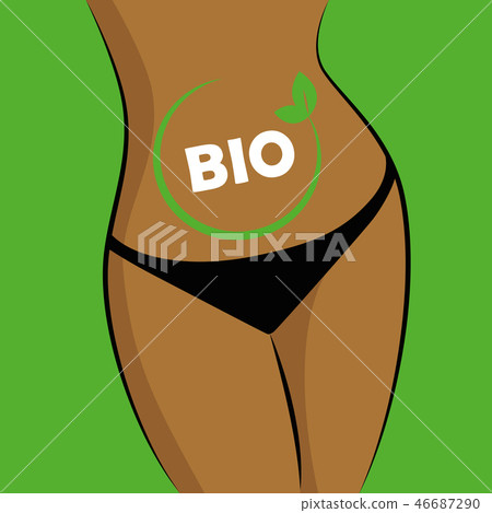 woman body with healthy food bio 46687290