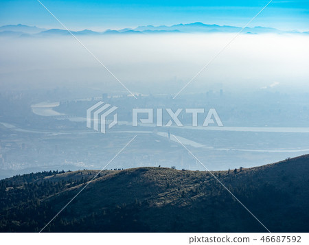 grass hill in autumn grass hill in autumn 46687592