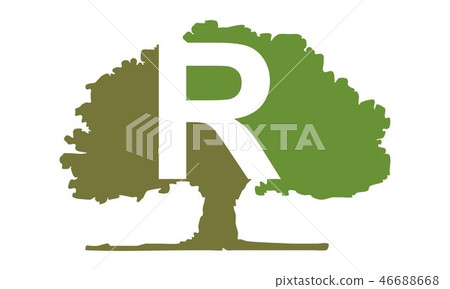 Oak Tree Letter R Oak Tree Letter R 46688668