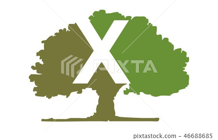 Oak Tree Letter X Oak Tree Letter X 46688685