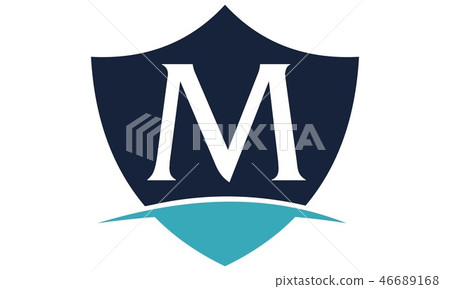 Modern Shield Letter M 46689168