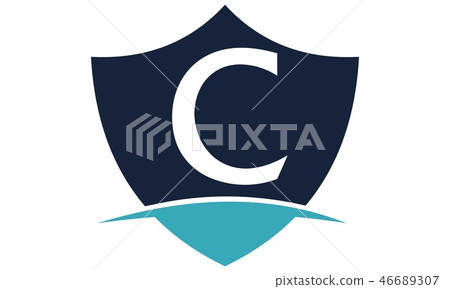 Modern Shield Letter C 46689307