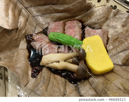 Wagyu beef pakyaki grilled Wagyu beef pakyaki grilled 46689321