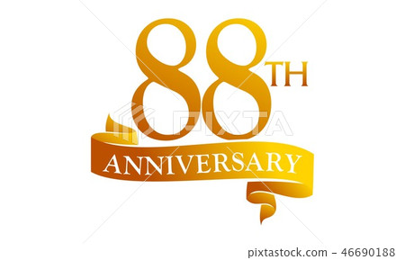 88 Year Ribbon Anniversary-插圖素材 [46690188] - PIXTA圖庫