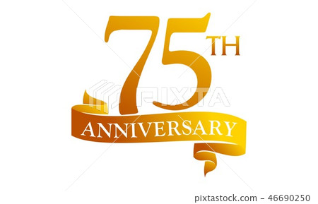 75 Year Ribbon Anniversary 46690250