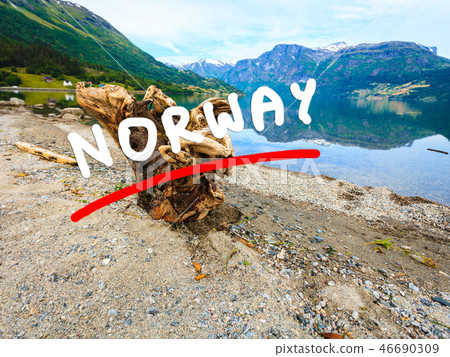 Mountains and fjord in Norway, Mountains and fjord in Norway, 46690309