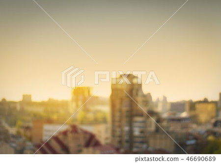 Beautiful sunset city bokeh. 46690689