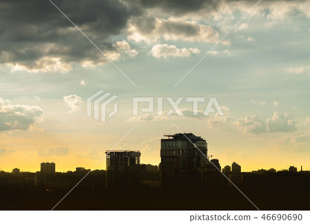 Cityscape at sunset. Kiev, Ukraine. 46690690