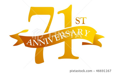 71 Year Ribbon Anniversary 46691167