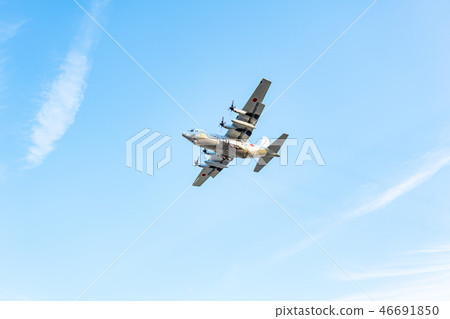 An airplane flying over the sky 46691850