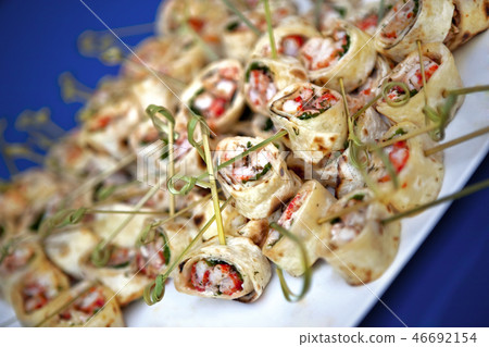 Pancakes on a buffet 46692154