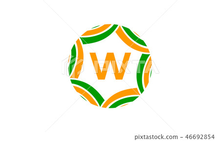 Ribbon Infinite Initial W - Stock Illustration [46692854] - PIXTA