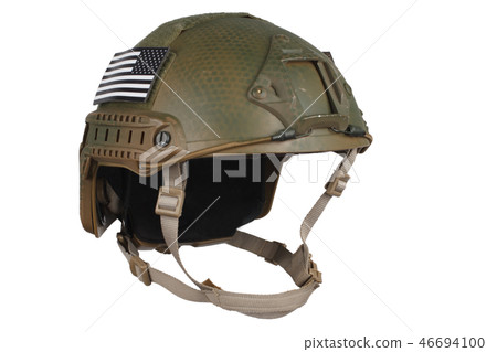 US army kevlar helmet with infrared tab - US flag 46694100