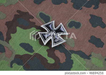 nazi german award Iron Cross on SS uniform nazi german award Iron Cross on SS uniform 46694258