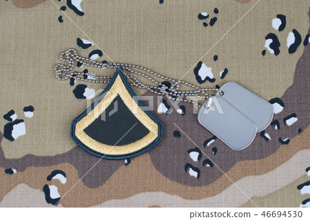 US ARMY Private First Class rank patch dog tags 46694530