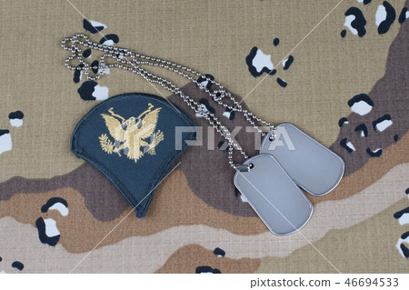 US ARMY Specialist rank patch and dog tags 46694533